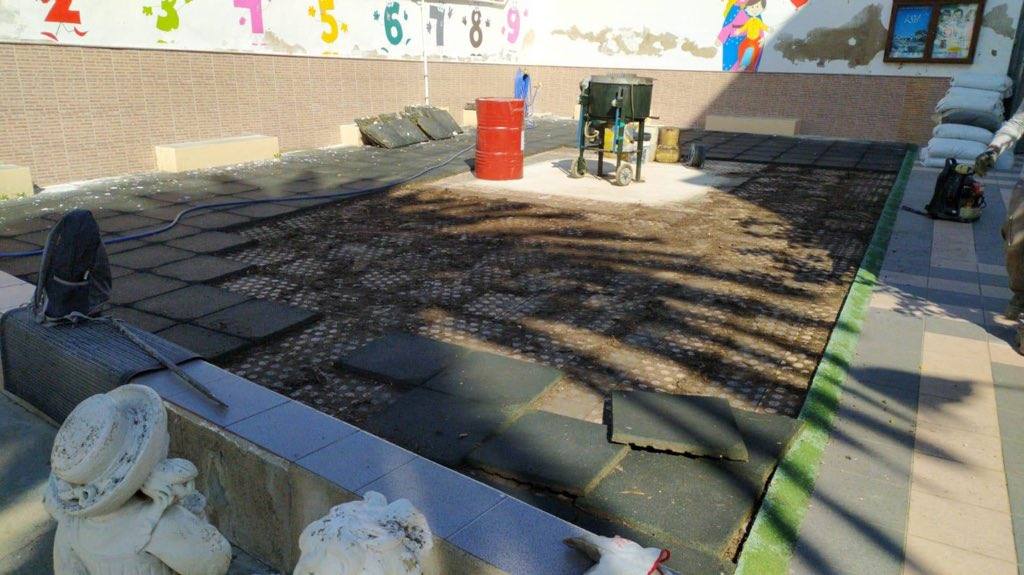 Imagen del comienzo de las obras 