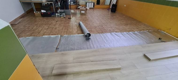 Intalación del suelo nuevo 