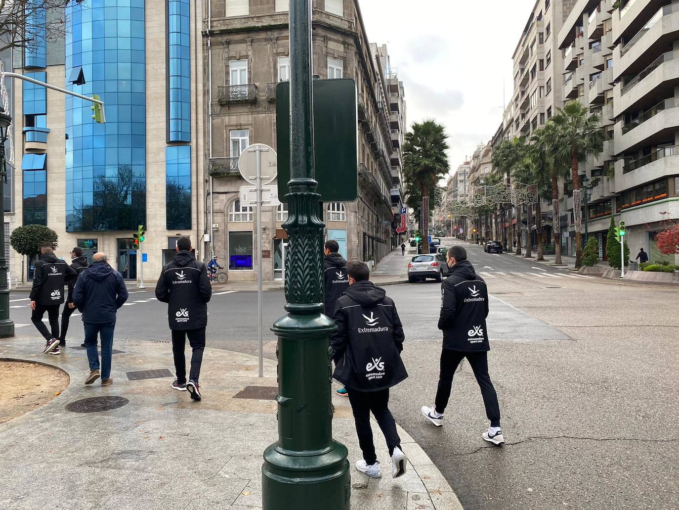 El equipo miajadeño aprovechó para dar una vuelta por la ciudad de Vigo 