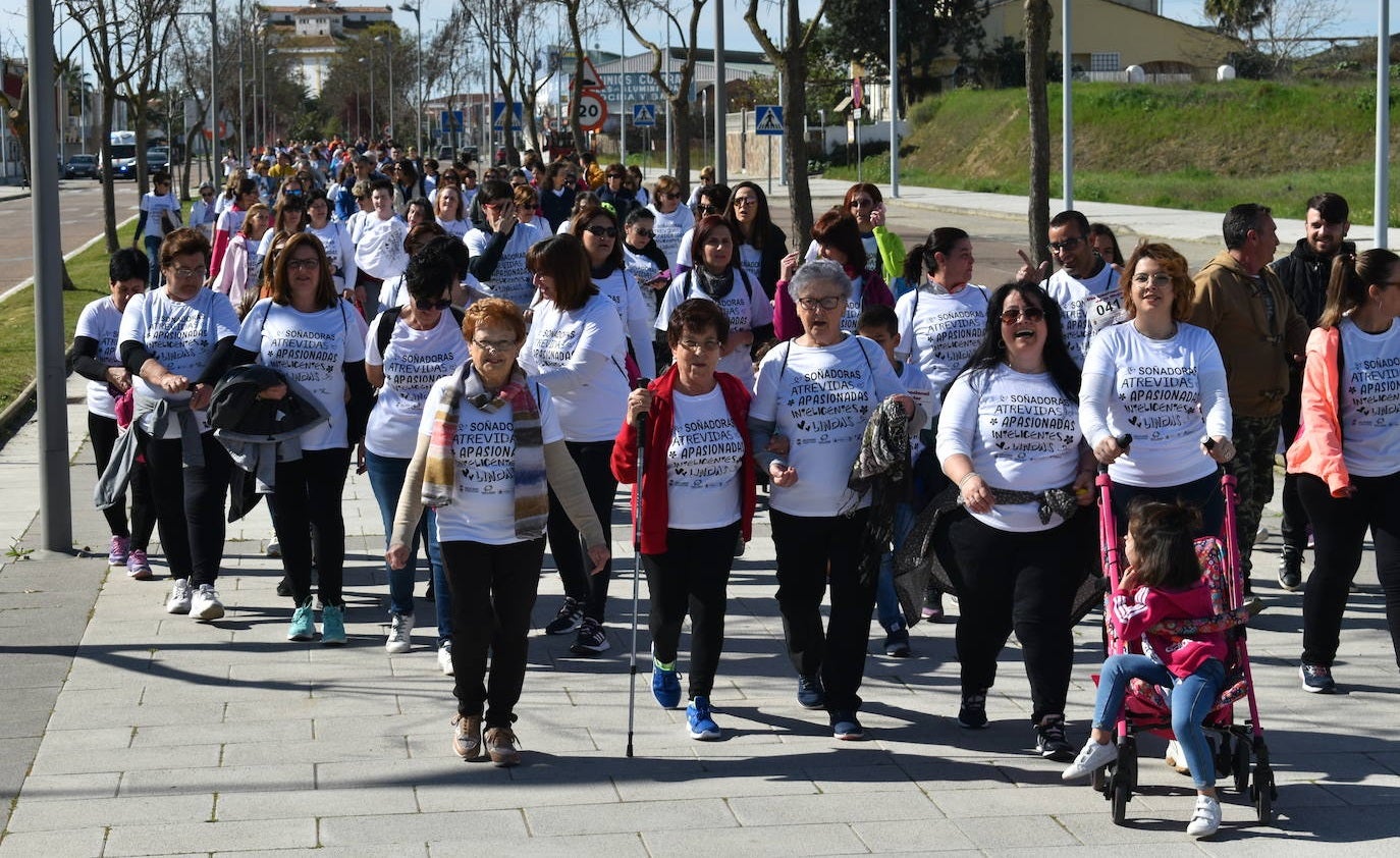 Marcha de la mujer en Miajadas en el año 2020, justo antes del confinamiento 