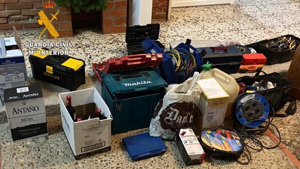 Objetos recuperados por la Guardia Civil 