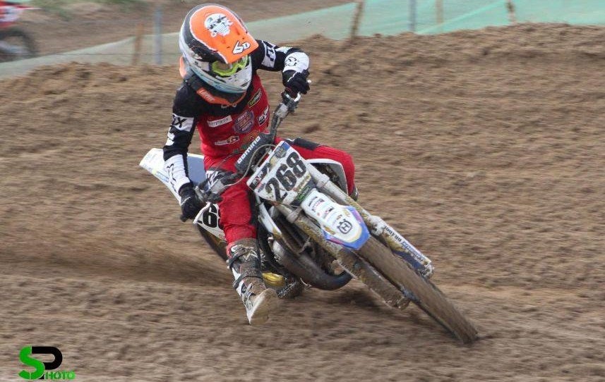 Samuel durante la carrera 