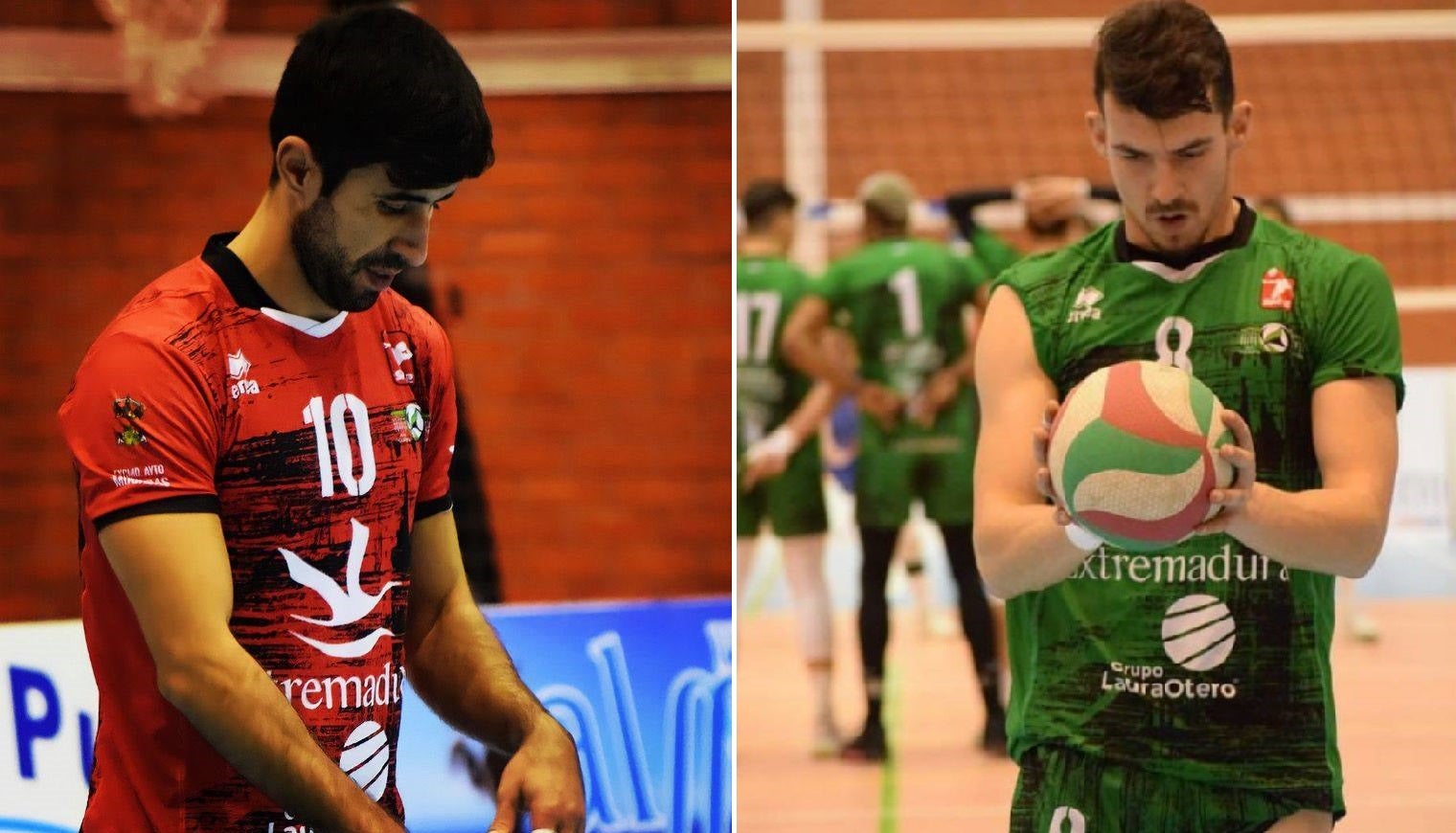 Carlos Camacho (izquierda) y Razvan Sebastián Tarta (derecha) con la equipación del Extremadura Grupo Laura Otero 