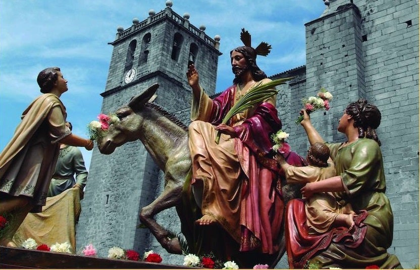 Procesión en Miajadas de Domingo de Ramos 'Jesús en la Borriquita' 