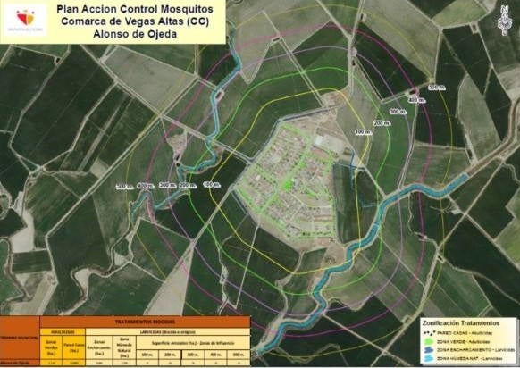 Zonas a tratar en Alonso de Ojeda 