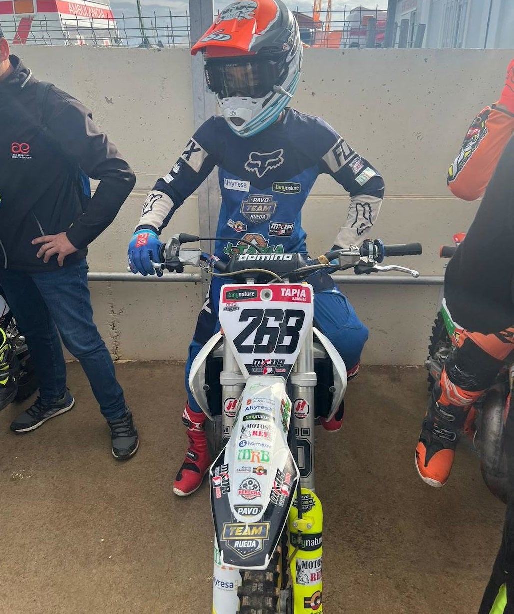 Samuel Tapia en la carrera del nacional en el circuito leonés de La Bañeza 