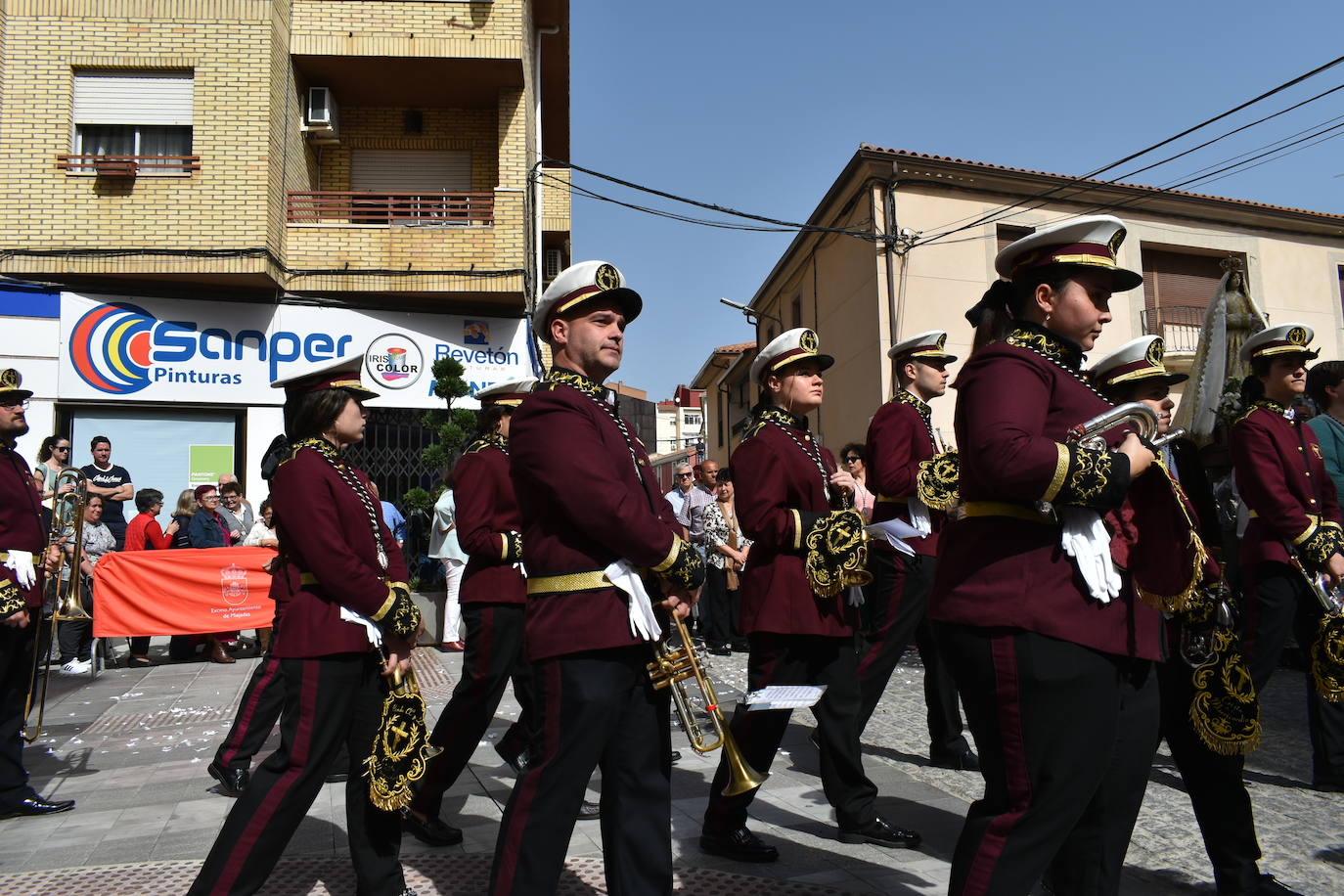Los miajadeños volvieron a celebrar el reencuentro entre Jesús Resucitado y la Santa Madre