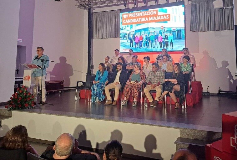 Acto de presentación del PSOE Miajadas para las Elecciones Municipales del 28-M