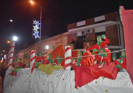 Una de las carrozas de la Cabalgata de Reyes Magos del pasado año en Miajadas