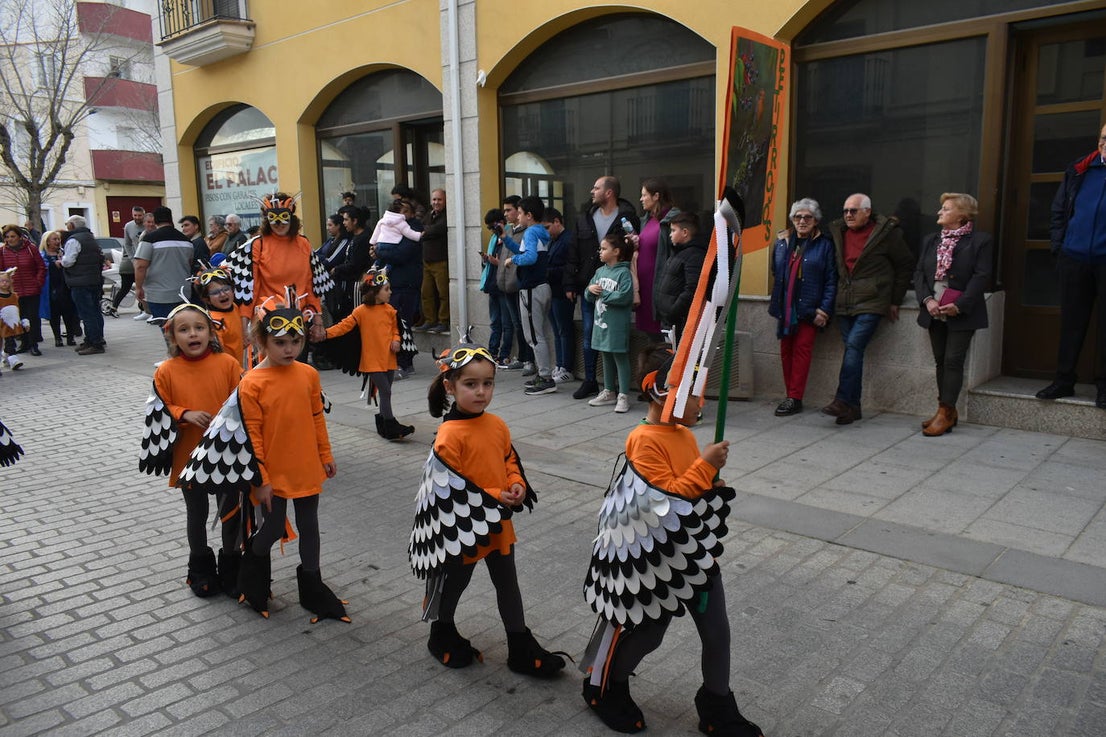 El ritmo, la fantasía y el color del Carnaval llenaron las calles de Miajadas. Más de 700 personas contagiaron su alegría con la mayor diversidad de disfraces y bailes, tanto las comparsas como los participantes individuales y por parejas. Porque sólo el Carnaval es capaz de sacar una sonrisa a todos. 