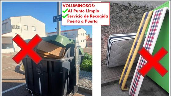 El Ayuntamiento pide a los vecinos que no dejen voluminosos en los contenedores