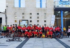 Foto de familia del Club Ciclista Miajadas la pasada SEM.