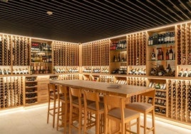 Bodega del restaurante Finca La Desa de Miajadas.