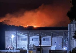 Fuego en La Dehesilla de Miajadas.