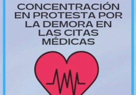 Concentración en protesta por la demora en las citas médicas