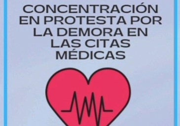 Concentración en protesta por la demora en las citas médicas