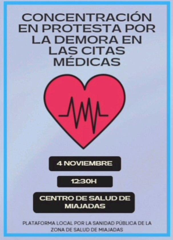 Concentración en protesta por la demora en las citas médicas