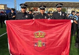 Tres Agentes de la Policía Local de Miajadas reciben un homenaje de Paiporta