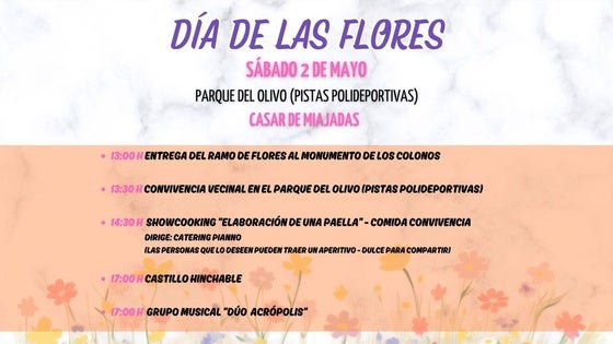 Casar de Miajadas celebrará por primera vez el «Día de las Flores» en el Parque del Olivo
