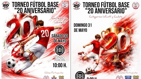 El fútbol base protagoniza este fin de semana los actos centrales del 20º aniversario de la Escuela de Fútbol de Miajadas