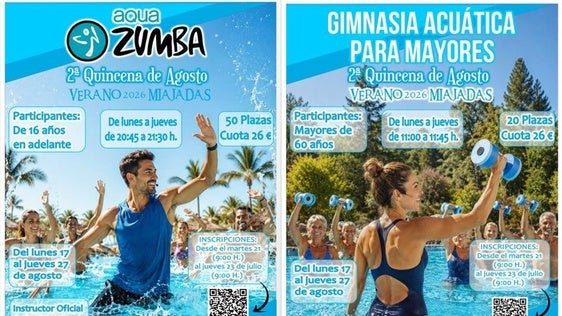 El Área de Deportes de Miajadas abre las inscripciones para las actividades acuáticas de la segunda quincena de agosto