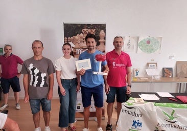 Francisco Javier Gómez Gómez. Campeón del XV Torneo de Ajedrez Feria de Miajadas.
