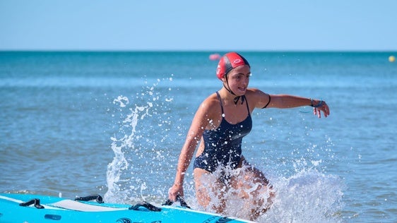 Lucía Contreras durante una competición.