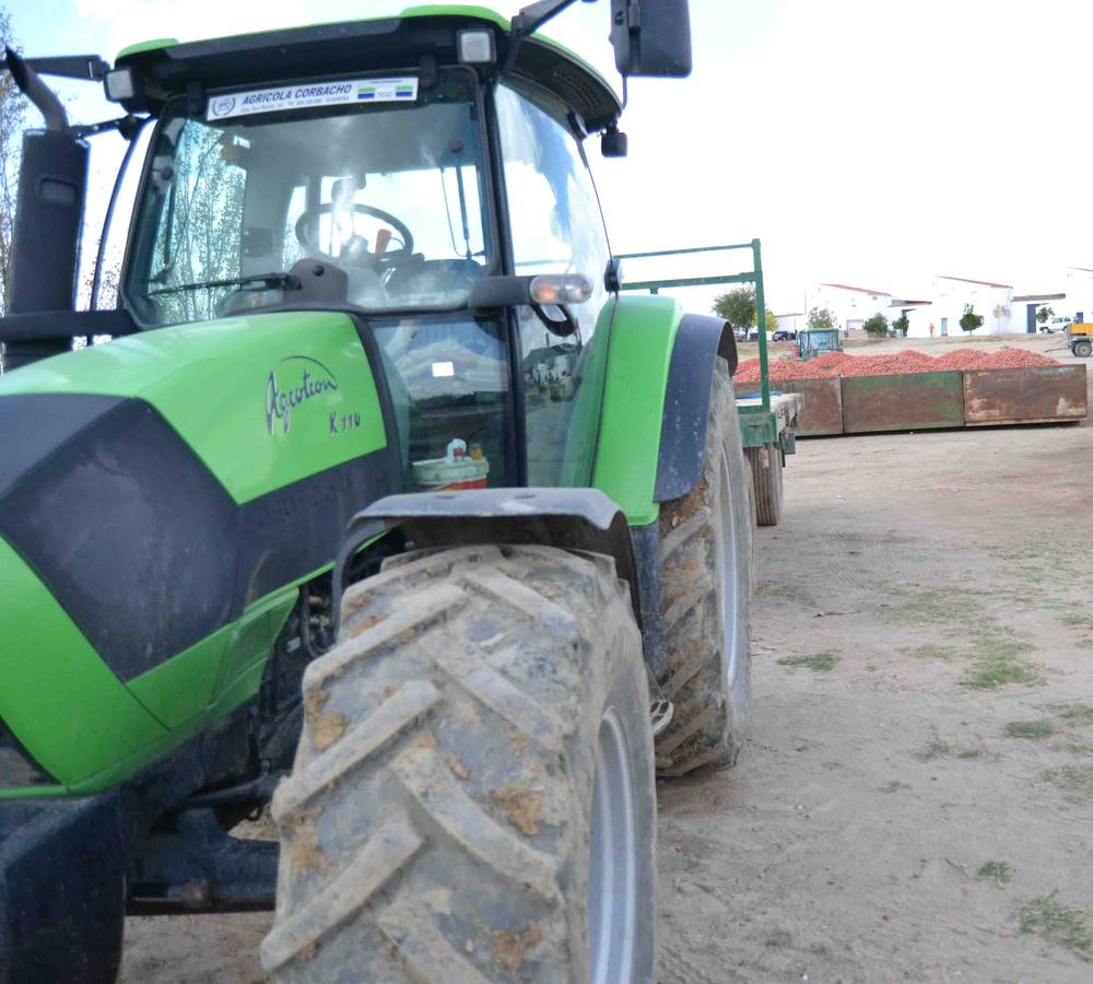 Imagen de archivo de un tractor con remolque. 
