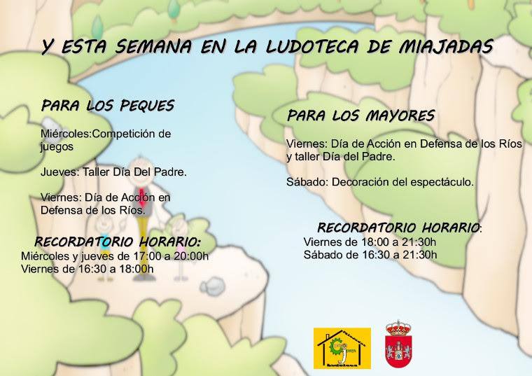 Cartel de la ludoteca de esta semana. 