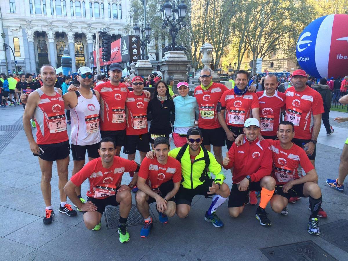 Participantes de Miajadas en la maratón. 