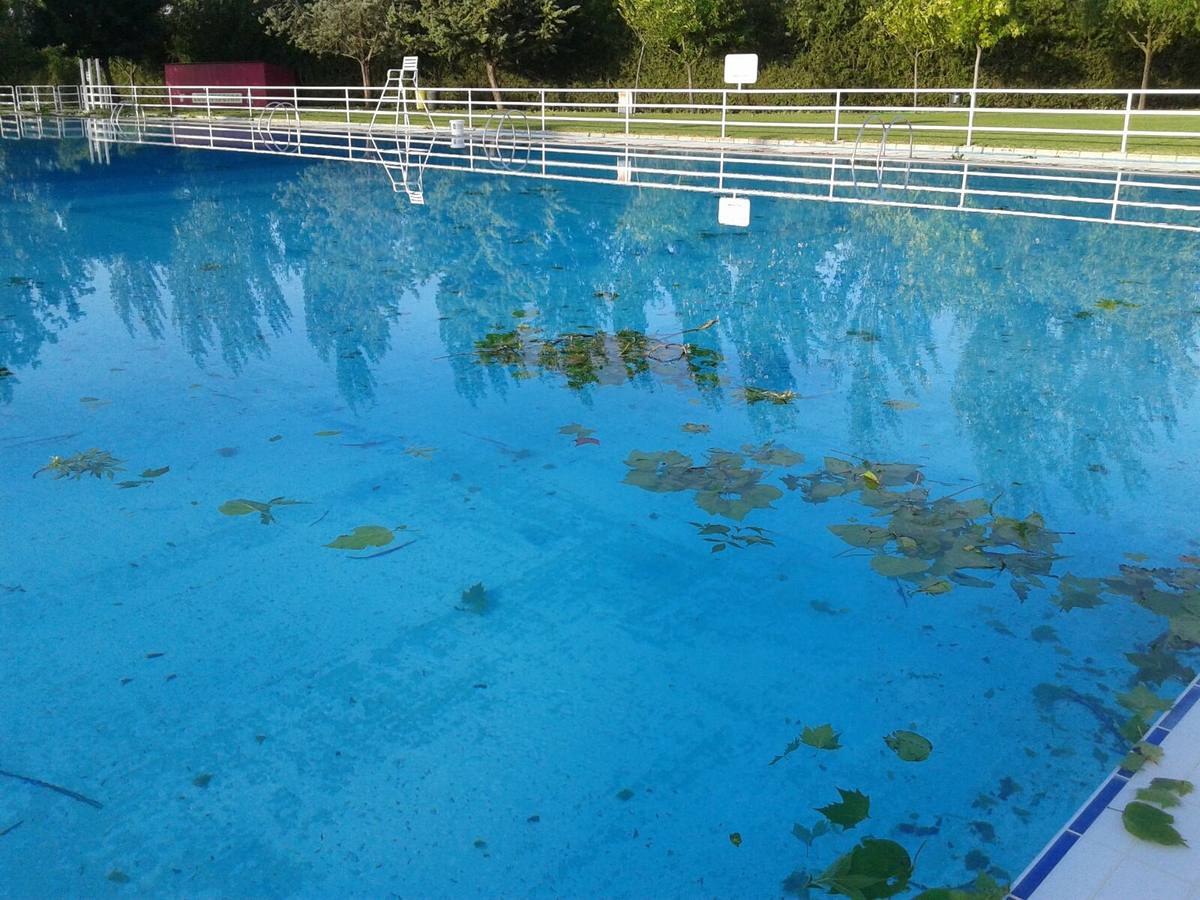 La piscina reabre sus puertas tras la tormenta de viento y arena