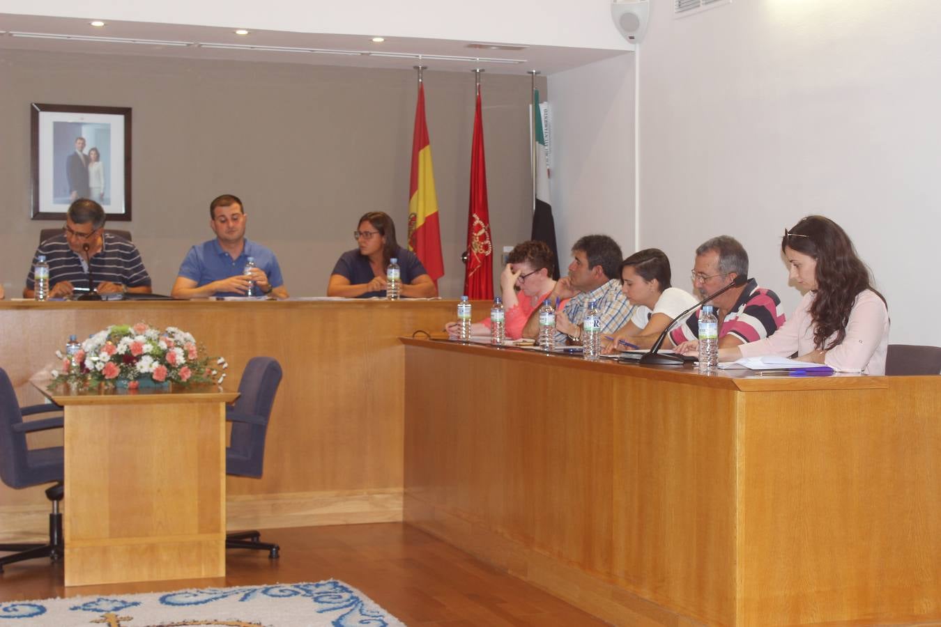 Concejales del grupo socialista en el pleno del pasado martes. 