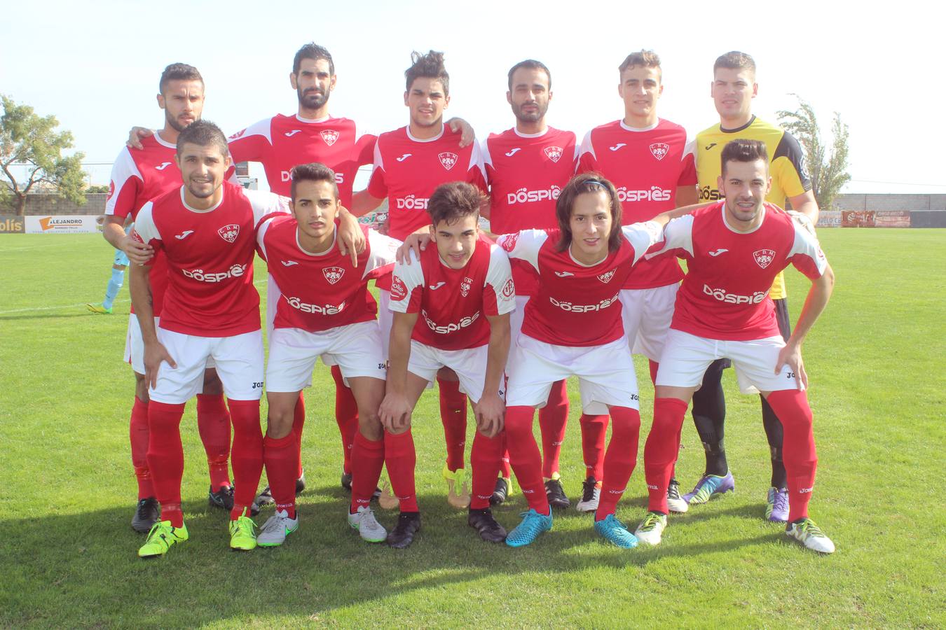 Jugadores miajadeños titulares en un partido de esta temporada. 