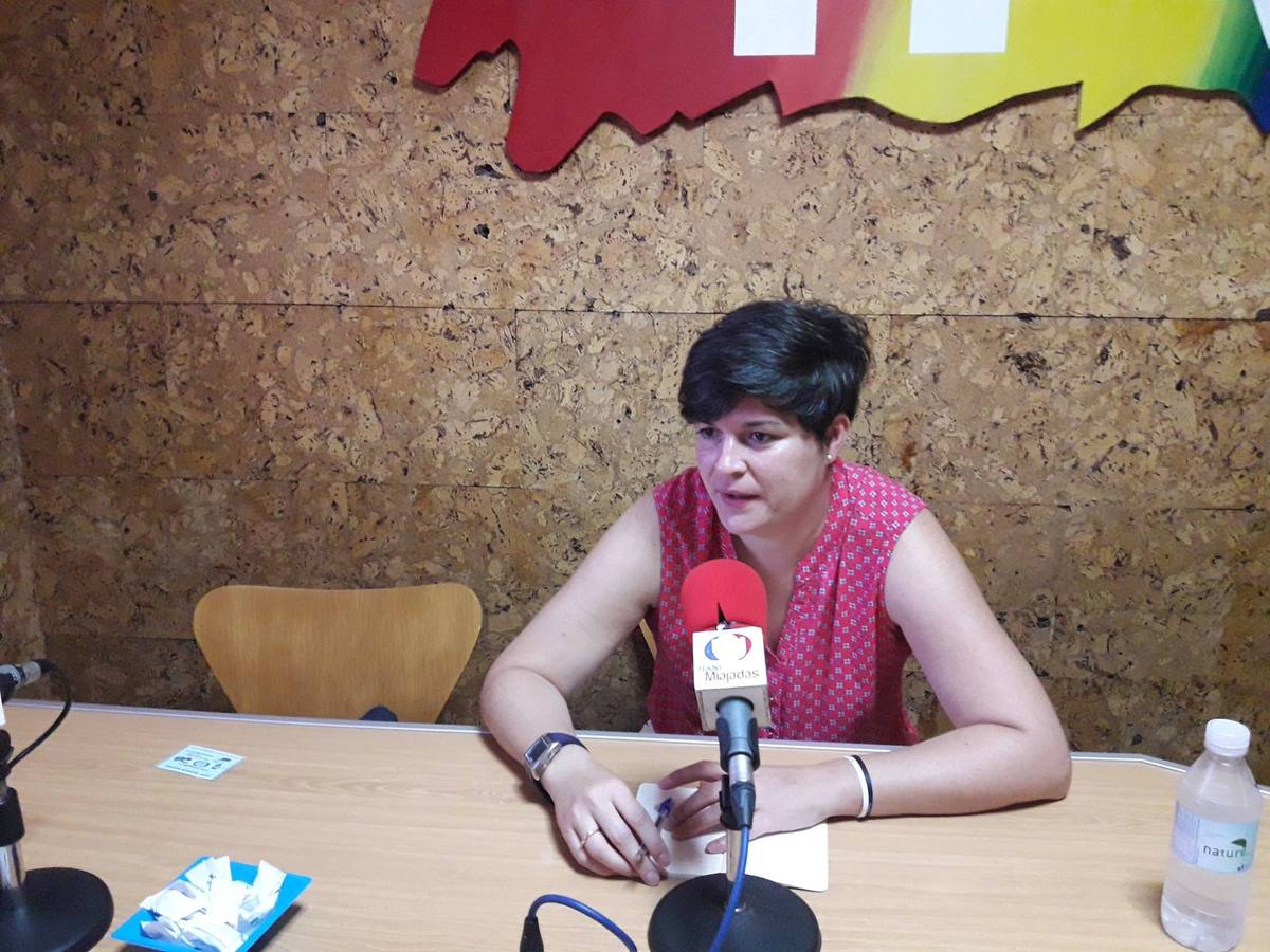 Inmaculada Sánchez en una entrevista radiofónica. 