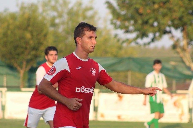 Edu Alonso en un partido de pretemporada. 