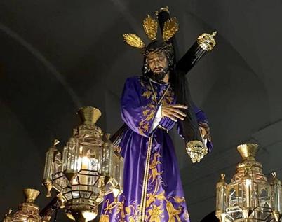 Imagen del Jesús Nazareno, que ayer desfiló por las calles de Monesterio 