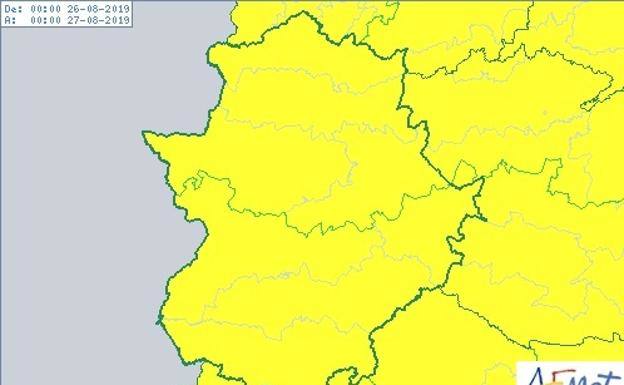 La Aemet activa avisos de nivel amarillo por tormentas esta tarde en toda la región