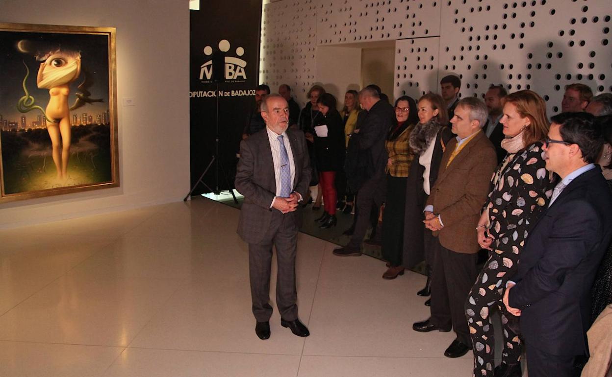 Eduardo Naranjo durante la presentación de la muestra 