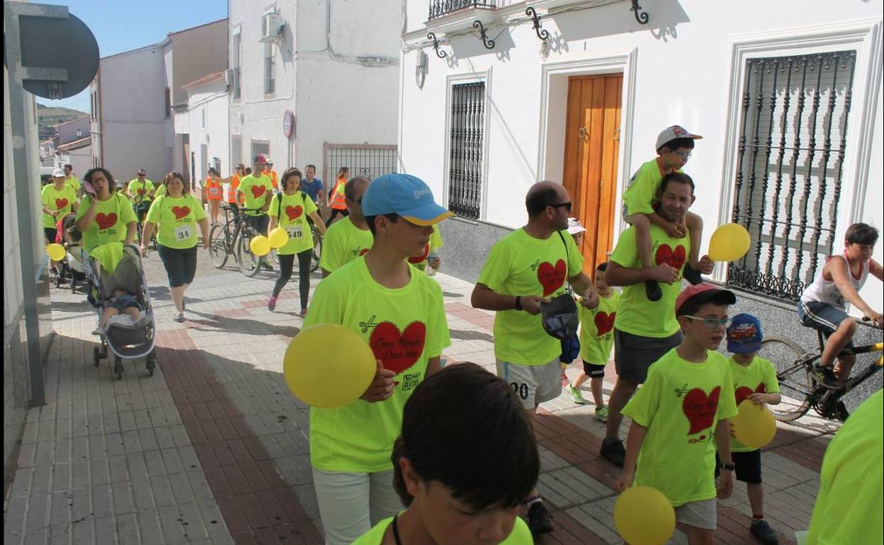 Durante la marcha 'Pedalea contra la leucemia Monesterio', que también recaudó fondos contra el cáncer infatil en 2026 