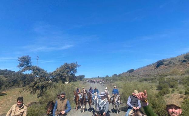 Imagen principal - Algunos momentos del XXIX Día del Caballo de Monesterio 