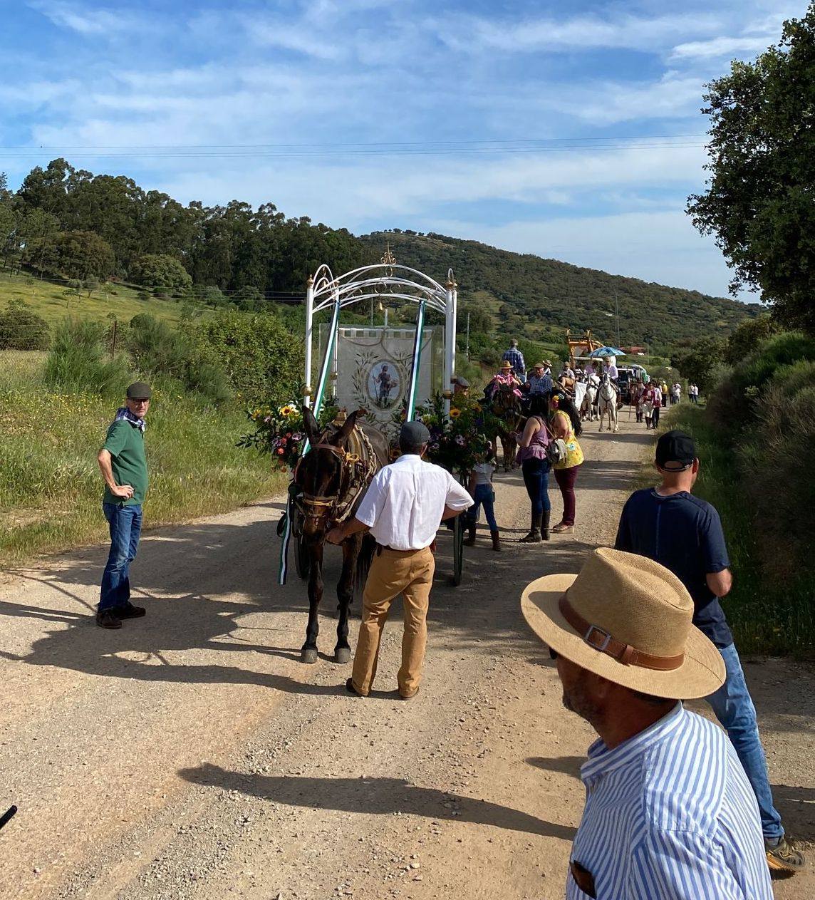 Imagen - Estandarte de San Isidro durante el camino hacia El Culebrín.  ELENA AMBRONA