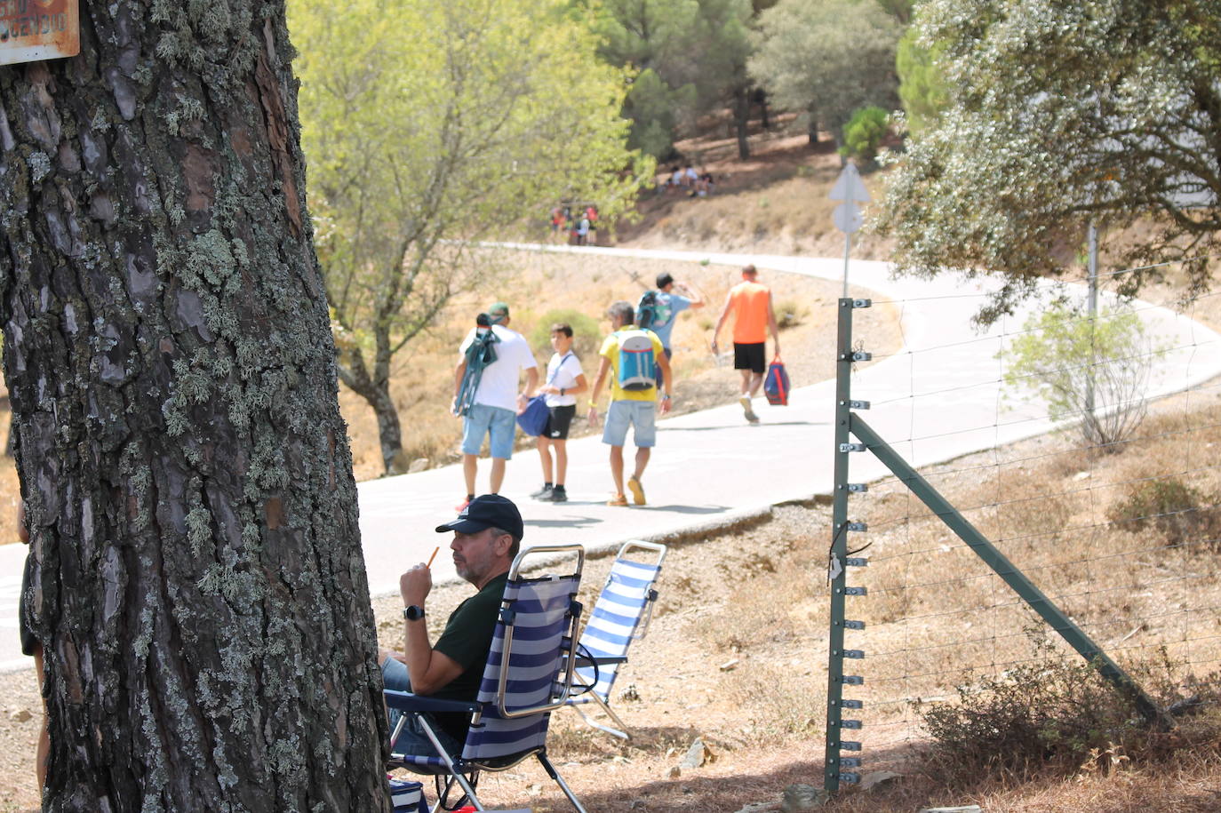 Ambiente en la subida a Tentudía