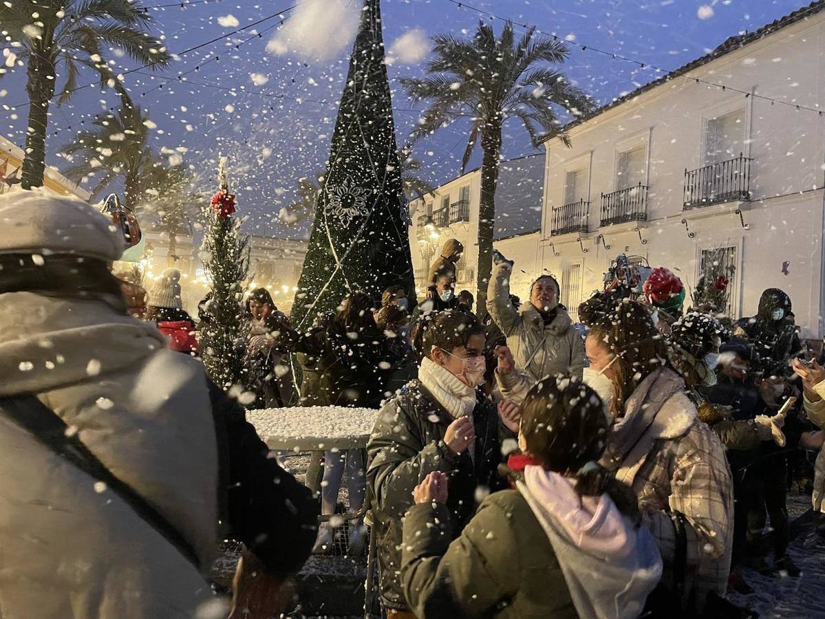 El año pasado durante la nevada artificial 