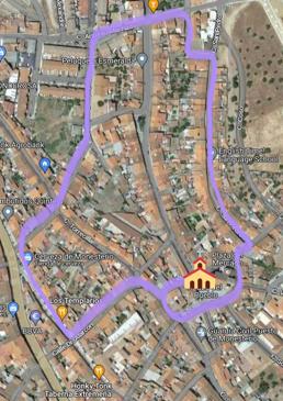 Imagen - Recoriido que realizará la estación de penitencia del Nazareno esta noche por las calles de Monesterio