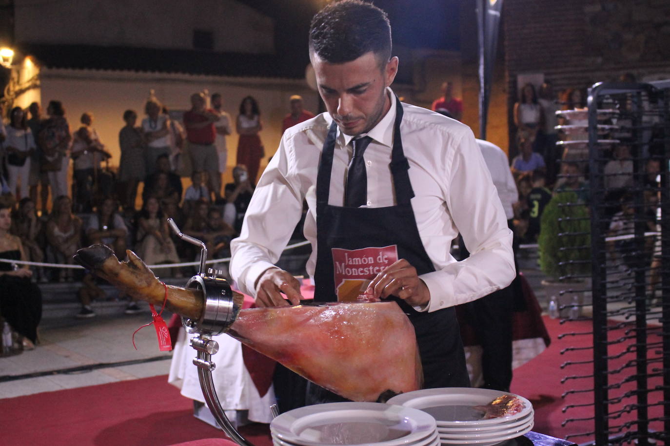 Desiderio Sebastián, de Almendral, durante el concurso