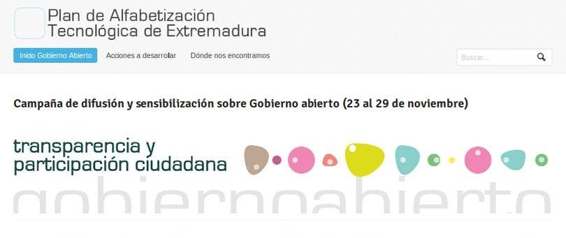 Expertos en Gobierno Abierto colaboran con el Plan de Alfabetización Tecnológica de Extremadura