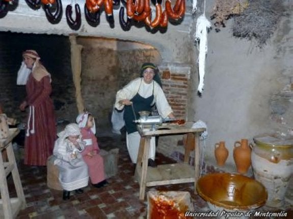 Una de las escenas del belén viviente J.M.A.