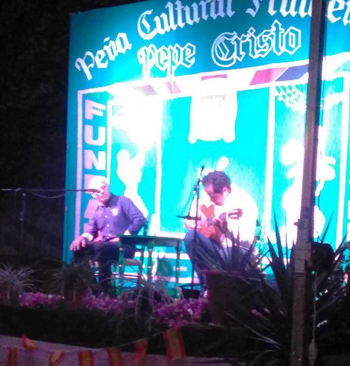 Mercé García, junto a Juan Vargas, durante su actuación en la gran final 