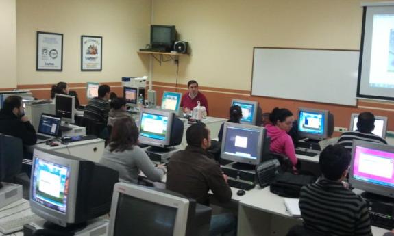 Durante una acción formativa de adultos en Monesterio 