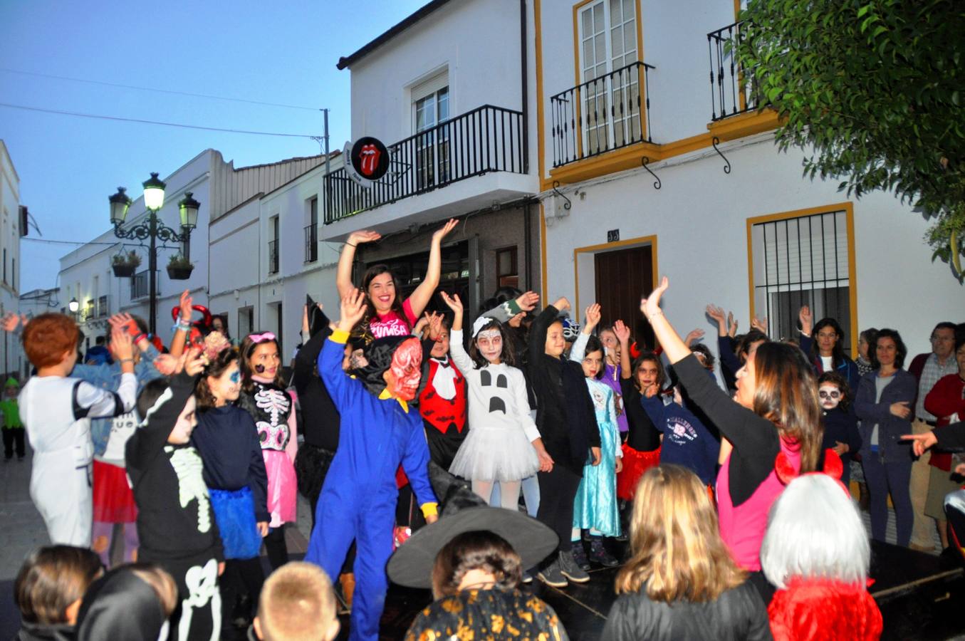 Durante las clases de zumba terrorífico 